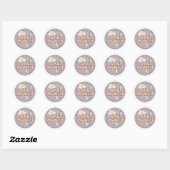 Sticker Rond Nuage Rétro Boho Bébé Un Mois Jalons (Feuille)