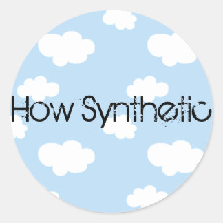Sticker Rond Nuage synthétique