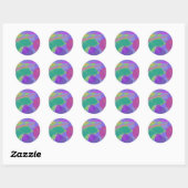 Sticker Rond Nuages 2 (Feuille)