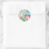 Sticker Rond Nuages Abstraits (Sac)