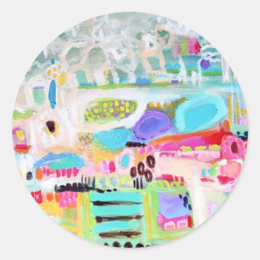 Sticker Rond Nuages Abstraits (Devant)