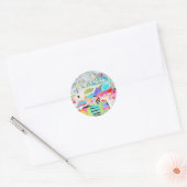 Sticker Rond Nuages Abstraits (Enveloppe)