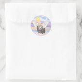 Sticker Rond Nuages - Ange Cobaye (#2) (Sac)