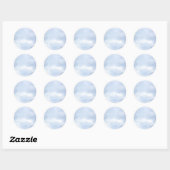 Sticker Rond Nuages blancs moelleux (Feuille)