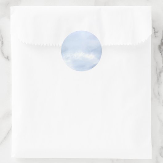 Sticker Rond Nuages blancs moelleux (Sac)