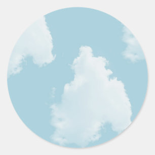 Sticker Rond Nuages Blue Skies