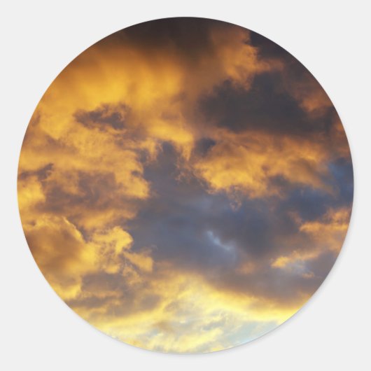 Sticker Rond Nuages couchés de soleil (Devant)