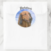 Sticker Rond Nuages Dachshund (Sac)