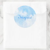 Sticker Rond Nuages d'aquarelle et arrière - plan de ciel (Sac)