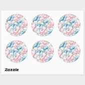 Sticker Rond Nuages de Barbe à Papa (Feuille)