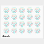 Sticker Rond Nuages de bonbons (Feuille)
