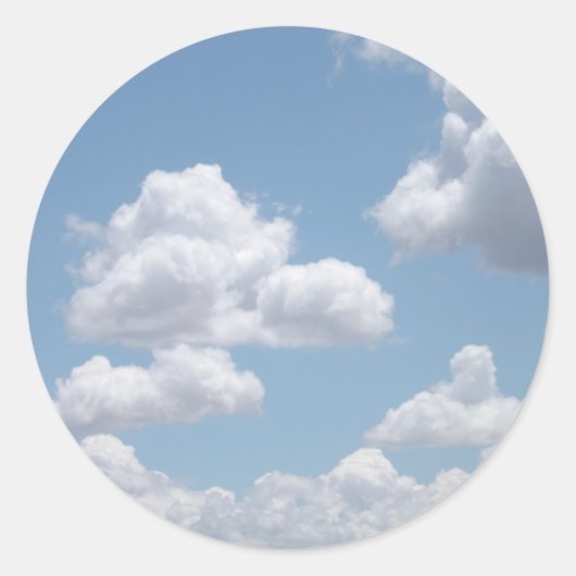 Sticker Rond Nuages de contes de fées (Devant)
