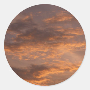 Sticker Rond Nuages de coucher de soleil I Photographie de ciel