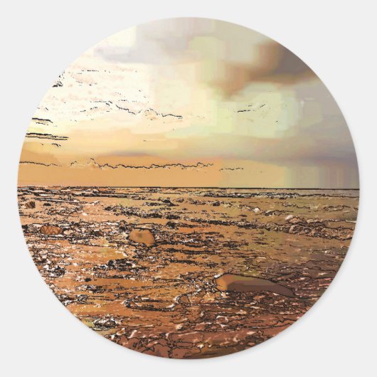 STICKER ROND NUAGES DE TEMPÊTE (Devant)