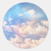 Sticker Rond Nuages d'Imaginaire clair (Devant)
