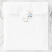 Sticker Rond Nuages d'ours bleu Teddy (Sac)