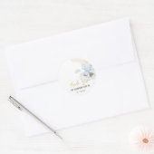 Sticker Rond Nuages ​​d'ours en peluche bleus  (Enveloppe)