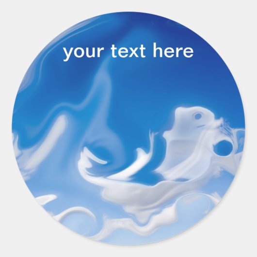 Sticker Rond nuages-fantômes (Devant)
