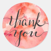 Sticker Rond Nuages roses de gratitude (Devant)
