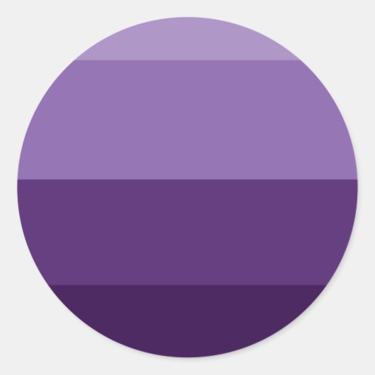 Sticker Rond Nuances de rayures violettes foncées et claires po (Devant)