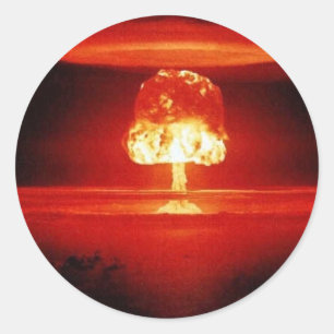 Sticker Rond nucléaire-explosion