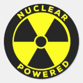 Sticker Rond Nuclear Powered (Devant)