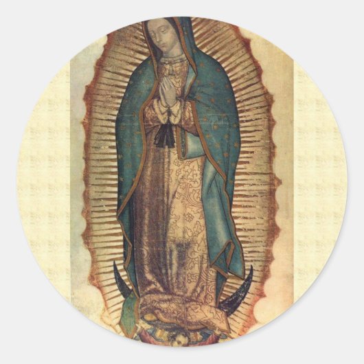 Sticker Rond Nuestra Señora Notre Dame Vierge de Guadalupe (Devant)