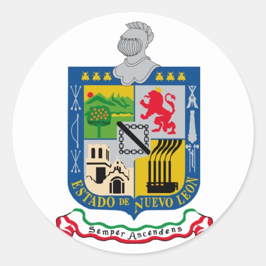Sticker Rond Nuevo Leon, Mexique (Devant)
