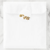 Sticker Rond Nuggets D'Or Sur Blanc (Sac)