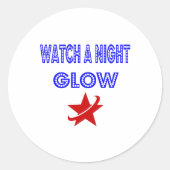 Sticker Rond nuit brillante (Devant)