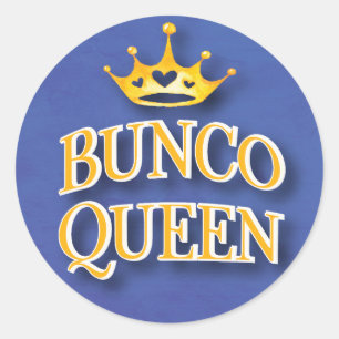 Sticker Rond Nuit de jeu de la reine Bunco