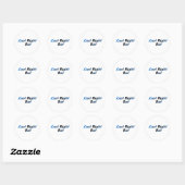 Sticker Rond Nuit dernière (bleu) (Feuille)