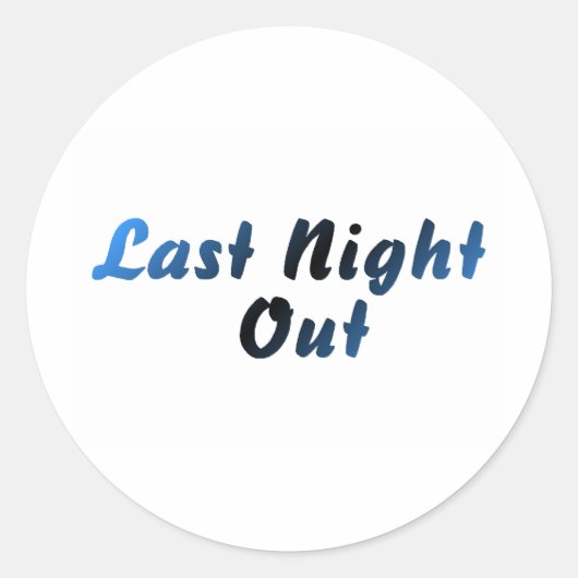Sticker Rond Nuit dernière (bleu) (Devant)