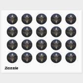 Sticker Rond Nuit du Capitole américain (Feuille)