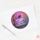 Sticker Rond Nuit du Corbeau d'Halloween (Enveloppe)