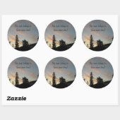 Sticker Rond Nuit noire (Feuille)