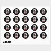 Sticker Rond Nuit Shift Nurse Funny Rn Rt Us Nurse (Feuille)