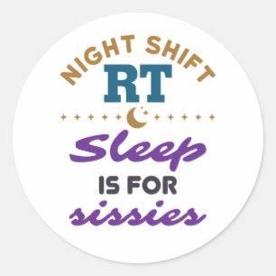 Sticker Rond Nuit Shift RT Thérapie respiratoire