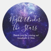 Sticker Rond Nuit sous les étoiles Galaxy (Devant)