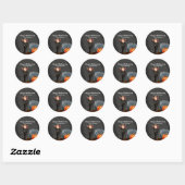 Sticker Rond Nuit Spooktaculaire (Feuille)