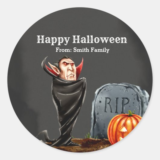 Sticker Rond Nuit Spooktaculaire (Devant)