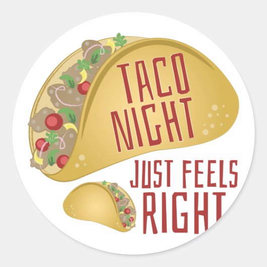 Sticker Rond Nuit Taco (Devant)