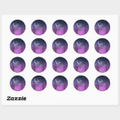 Sticker Rond Nuits Arabes Maroc Violet Clair de Lune (Feuille)