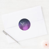 Sticker Rond Nuits Arabes Maroc Violet Clair de Lune (Enveloppe)