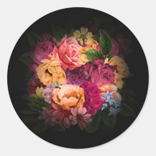 Sticker Rond Nuits Sultry Floral ID829