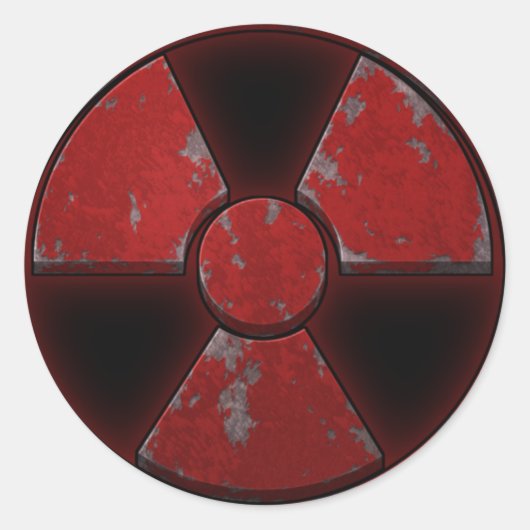 Sticker Rond Nuke rouge (Devant)