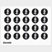 Sticker Rond Number 67 Matching Six Seven 6 7 Meme 6 7 Hallowee (Feuille)