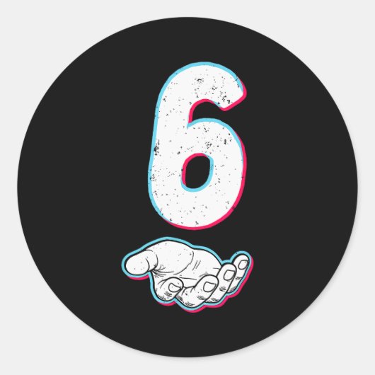 Sticker Rond Number 67 Matching Six Seven 6 7 Meme 6 7 Hallowee (Devant)