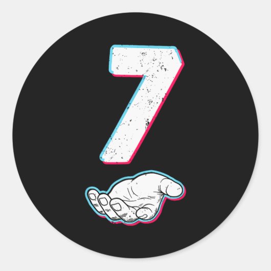 Sticker Rond Number 67 Matching Six Seven 6 7 Meme 6 7 Hallowee (Devant)