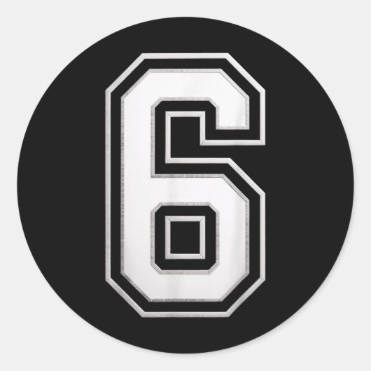 Sticker Rond Number 6 67 Meme Matching  (Devant)